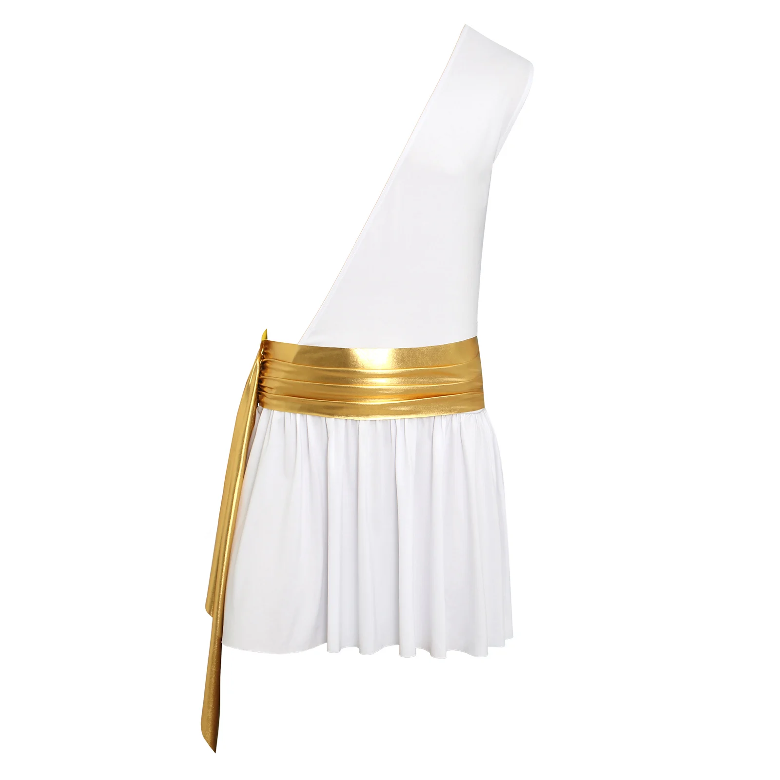 Mens Ruffle Mr Toga Roman Skirts Metallic Ruched Belted Dresses Ancient Greek Cosplay Outfit Halloween Dance Performance Costume