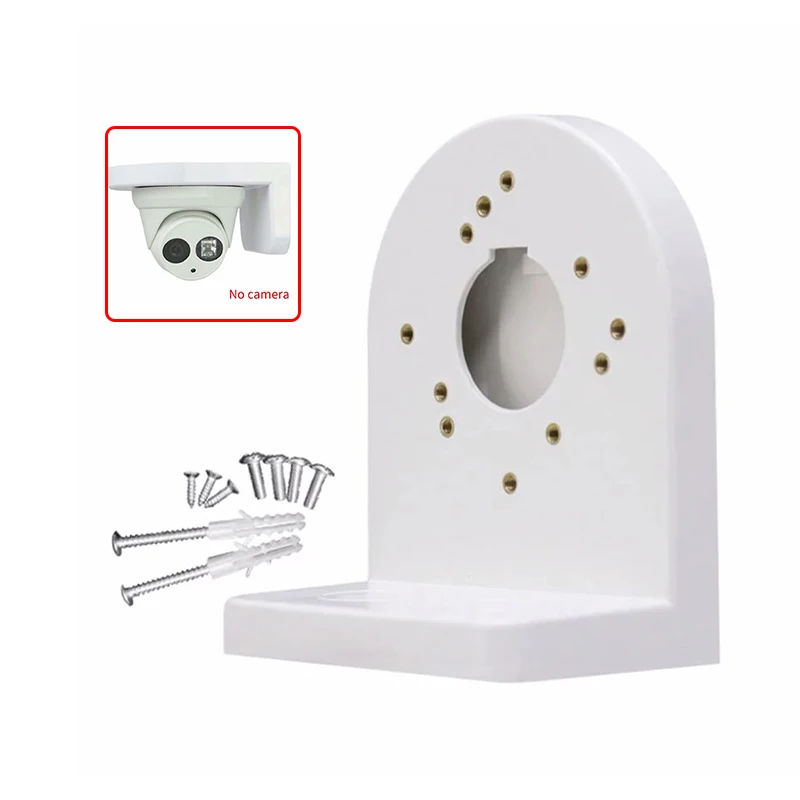 For CCTV Dome Camera Right Angle With Screws ABS Universal Fit Indoor Outdoor Durable Rustproof L Type Bracket Wall Mounted