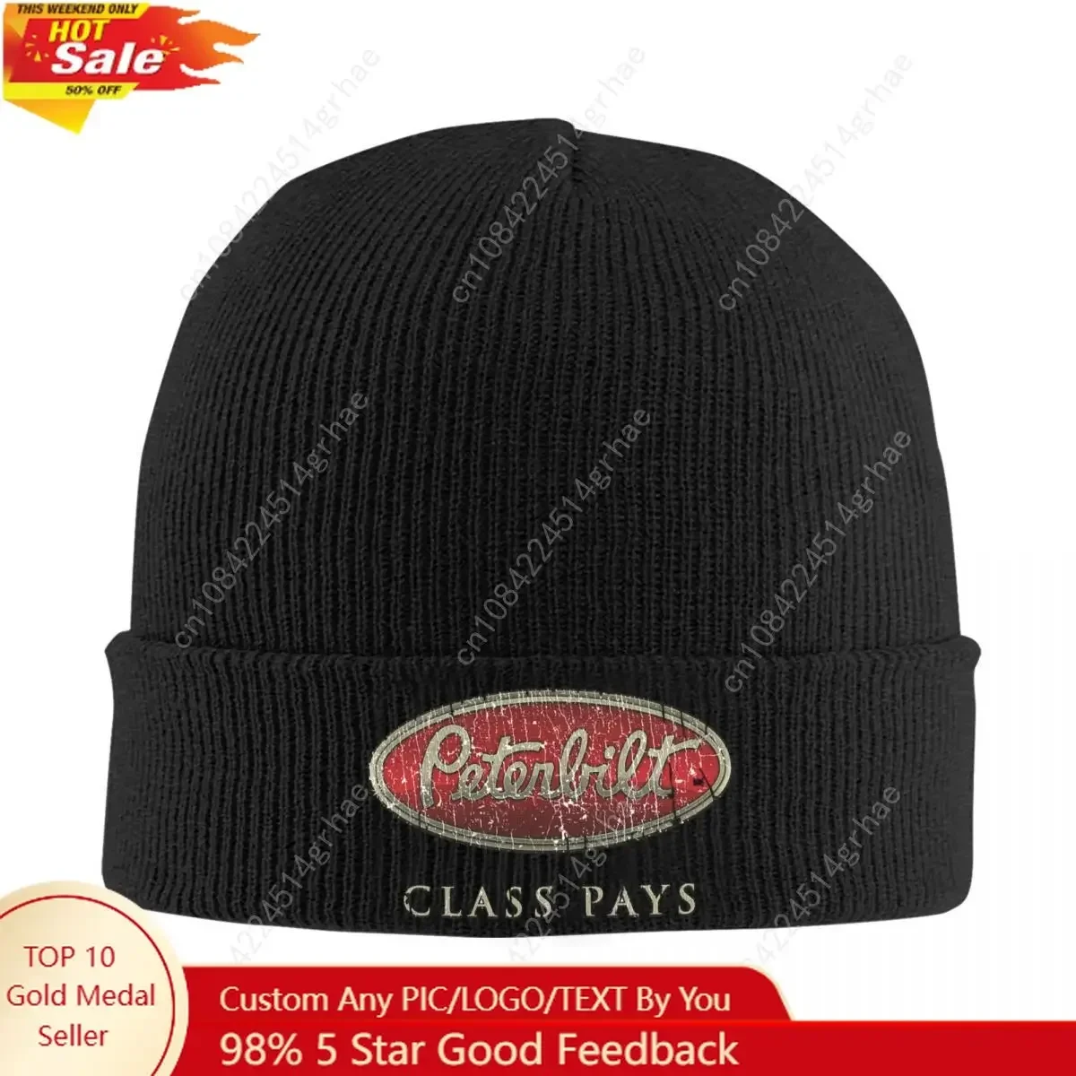 

Peterbilt Class Pays 1939 Warm Knitted Cap Hip Hop Bonnet Hat Autumn Winter Outdoor Beanies Hats for Unisex Adult