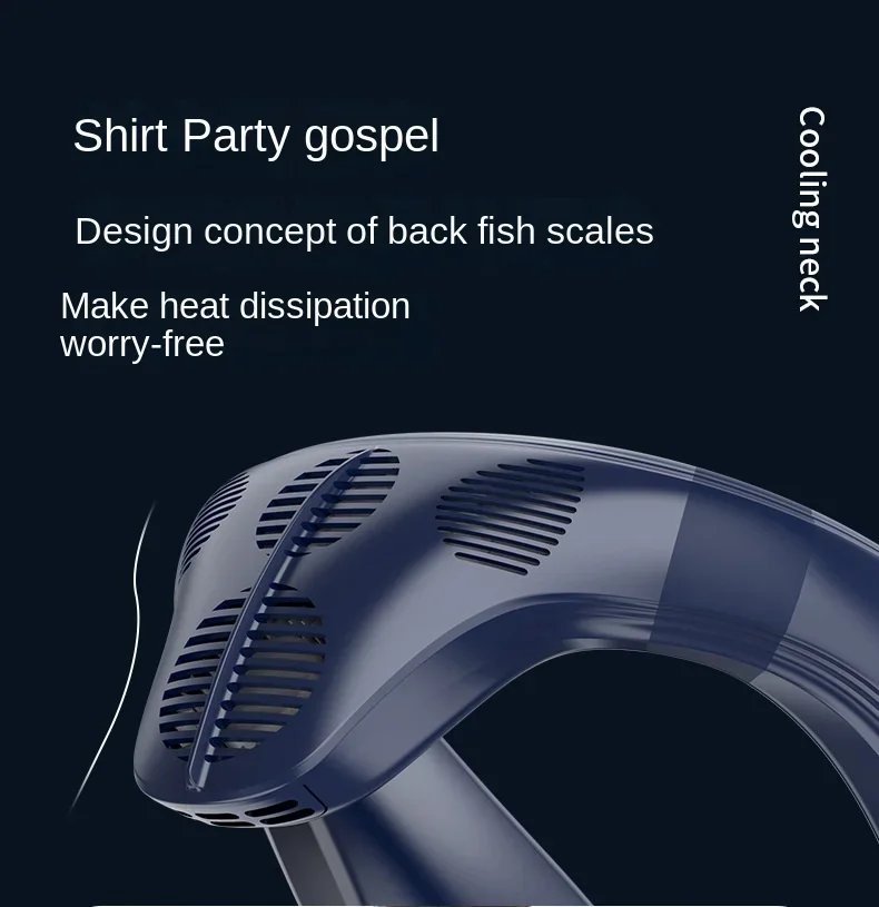 Portable Bladeless Neck Fan with Cooling Plate - Quiet Rechargeable USB Charged Air Conditioner for Travel Camping & Outdoor Adv