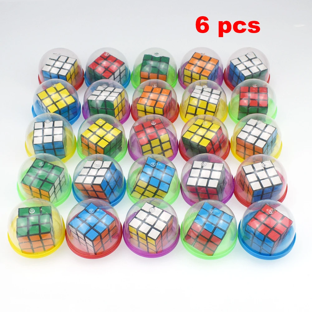 6 Pcs New HOT SALE 3CM Rotating Mini Third-order Cube Creative Children Puzzle Toys Can Be Used As A Twisted Egg Toys Cube Toys