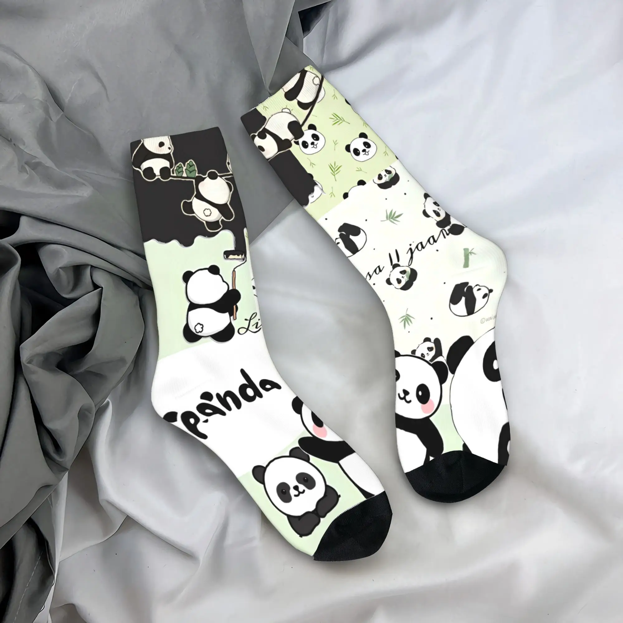 

Chinese Panda Socks Printed Stockings Anti Slip Men Socks Medium Soft Winter Leisure Skateboard Socks