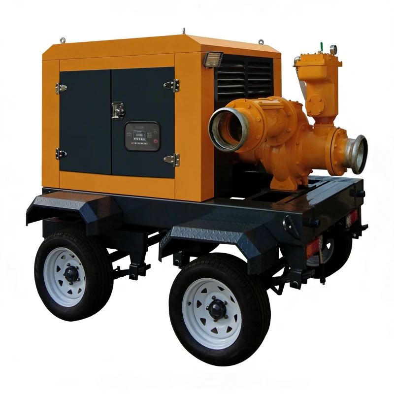 Mobile Flood Control Pump Truck Self Priming Mud Water Pump For Agricultural Tea Garden Field Flood Water Drainage