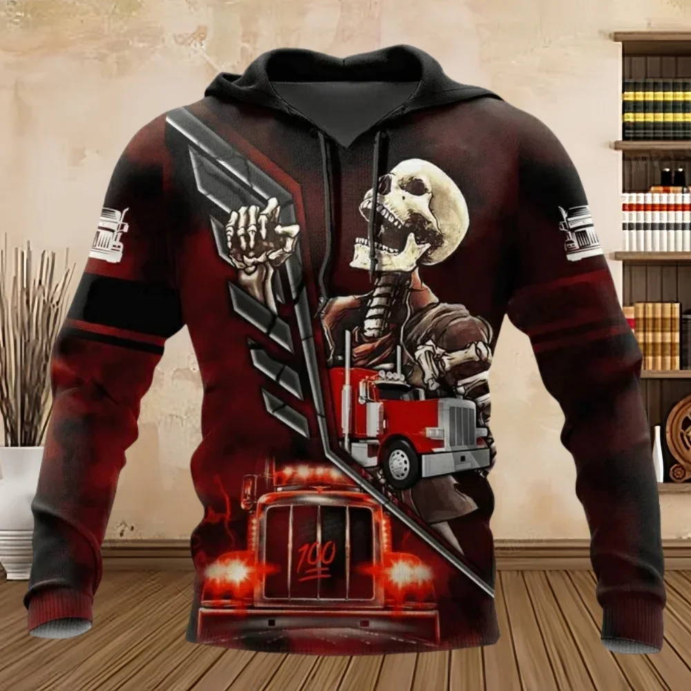 2026 Neuer Herren-Hoodie Mode Elektriker 3D-Druck Uniform Freizeit Pullover Hoodies Übergroßer Vintage Hip Hop Harajuku Sweatshirt – Detail 2