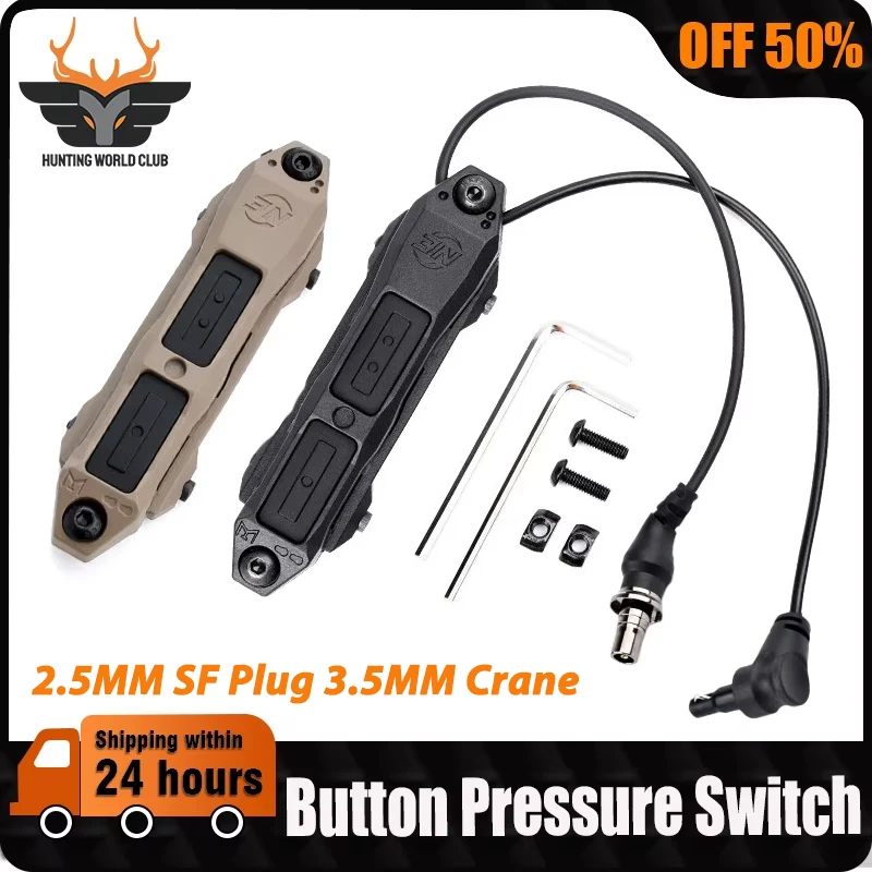تكتيكات زر مفتاح ضغط رافعة جديدة SF 2.5 مللي متر 3.5 مللي متر التوصيل صالح DBAL PEQ-15 مصباح يدوي بالليزر الصيد الادسنس الكشفية ملحق