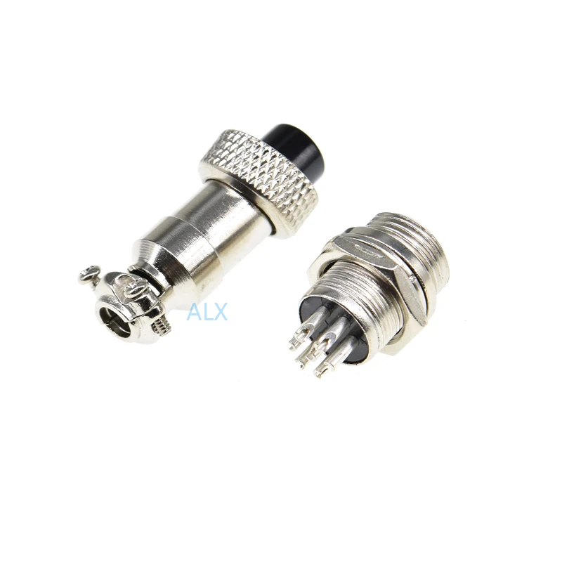 1set gx12-7 Aviation Plug Socket Circular Connector 12mm Diameter Gx12 7pin Male Female Wire Panel Connector Circular Screw Type