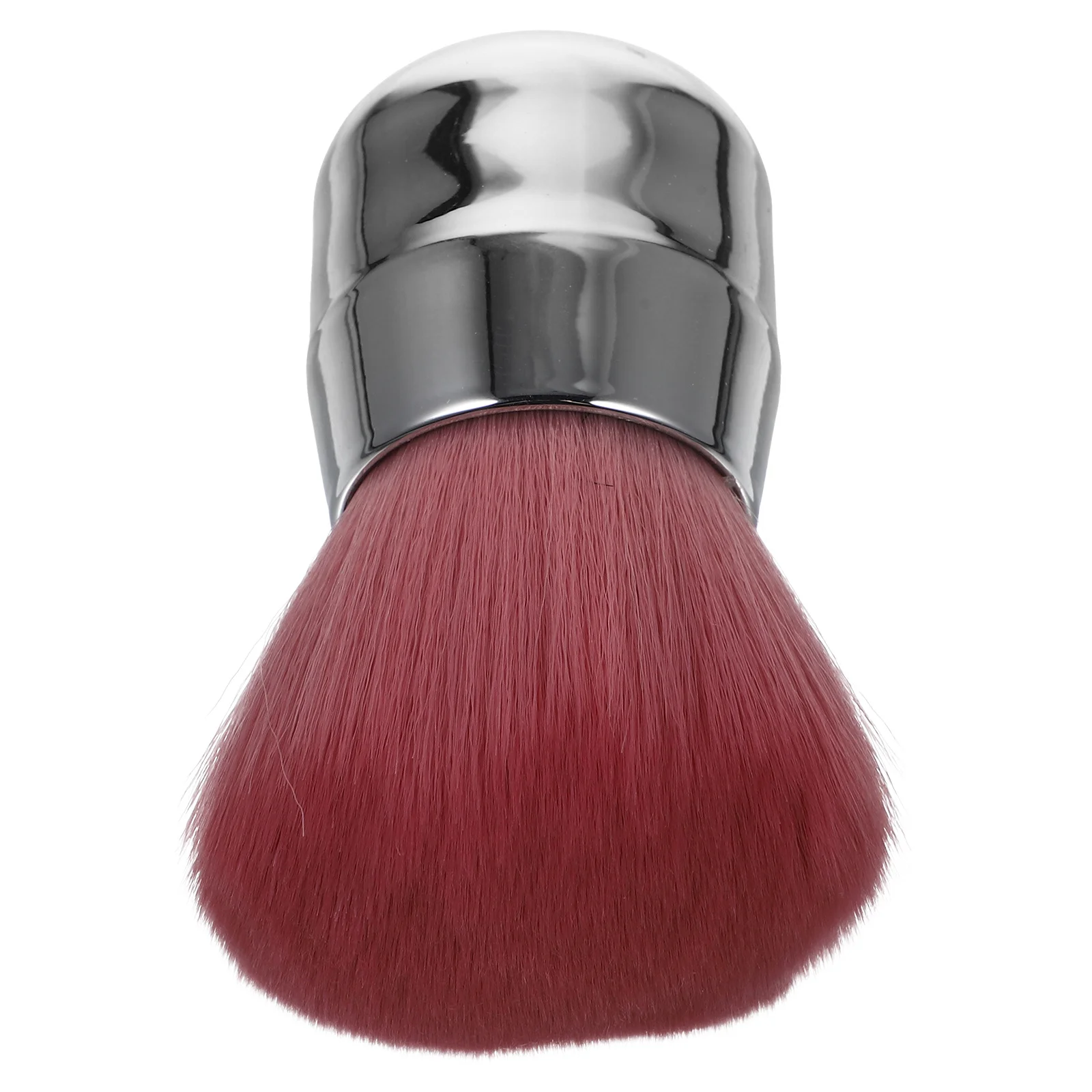 Tragbarer Puderpinsel mit Pilzkopf für Rouge, Bronzer, Textmarker, weiche synthetische Borsten, Schönheitswerkzeug in Reisegröße für das Gesicht