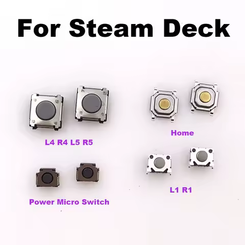 Replacement L1 R1 Micro Switch Button L4 L5 Buttons Power Micro Switch Button For Steam Deck Console Repair Part