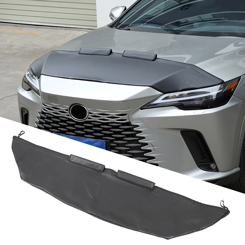 

1piece set Leather Black For Lexus RX300 2025 Car Hood Sand and Stone Deflector Protection Cover Car Modification Accessories