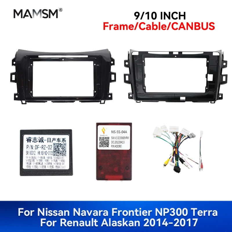 For Nissan Navara Frontier NP300 Terra Renault Alaskan 2014-2017 Car Radio Frame Plate Adapter Mounting Dash Installation Trim