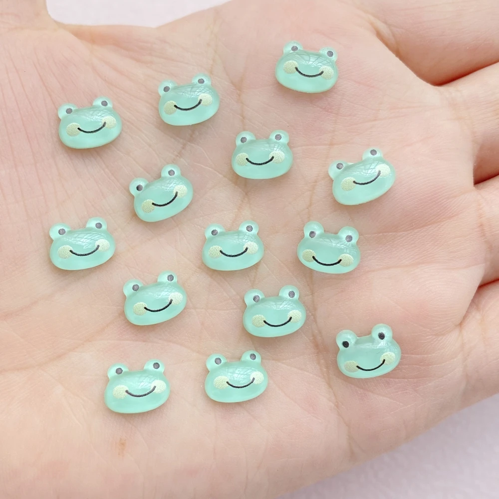 50Pcs New Cute Resin Small Frog Flat Back Ornament Jewelry Making Manicure Hairwear Accessories