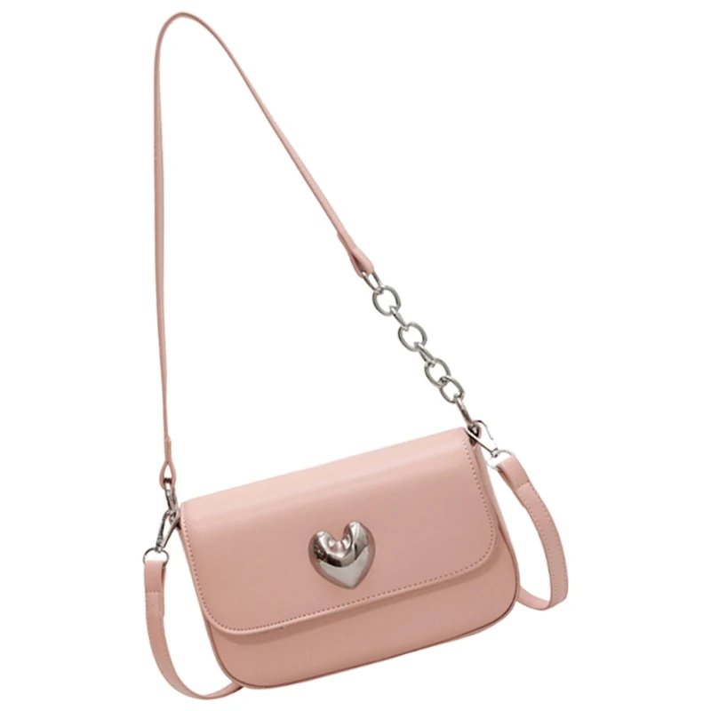 Bolsa compacta prateada crossbody para mulheres, bolsa ombro pequena elegante, bolsa couro pu para axilas