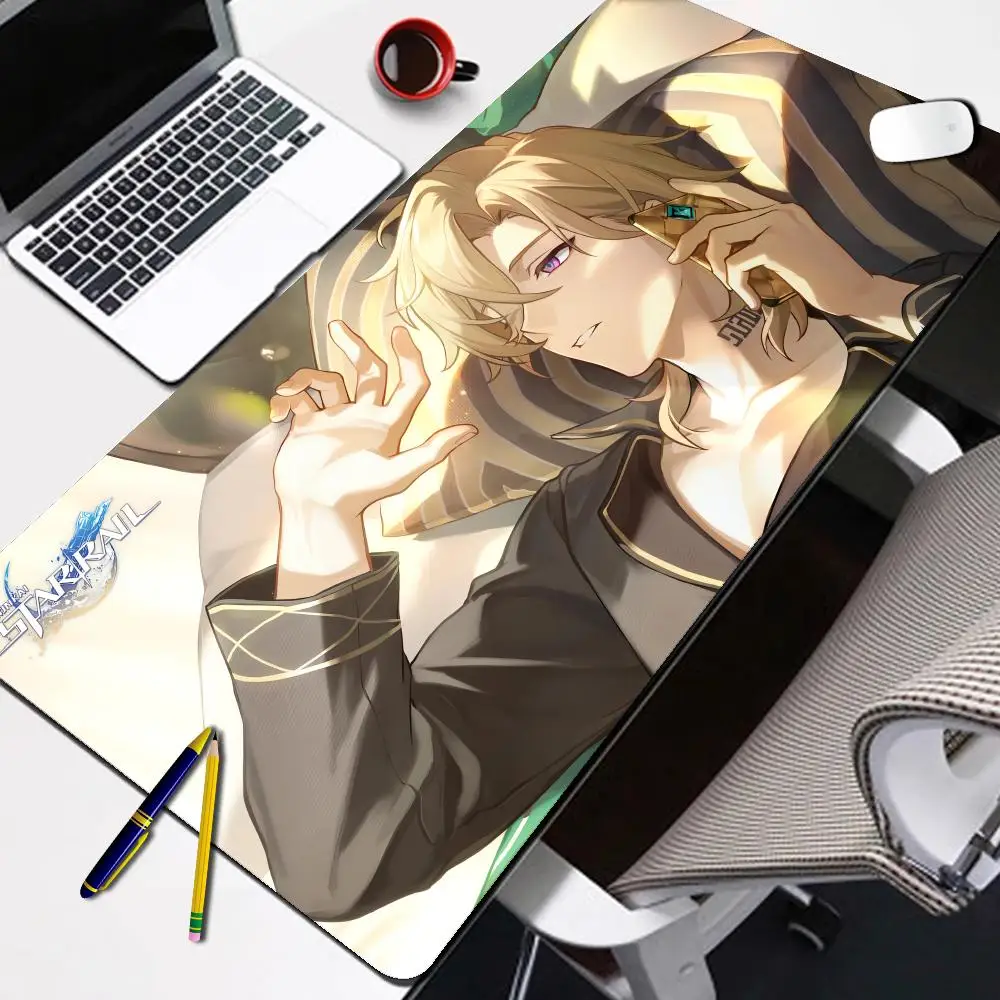 

Aventurine Honkai Star Rail Mouse Pad Large Black Anime Gaming Mousepad Laptop Cool Gamer Cabinet Keyboard Rug PC Desk Mat XXL