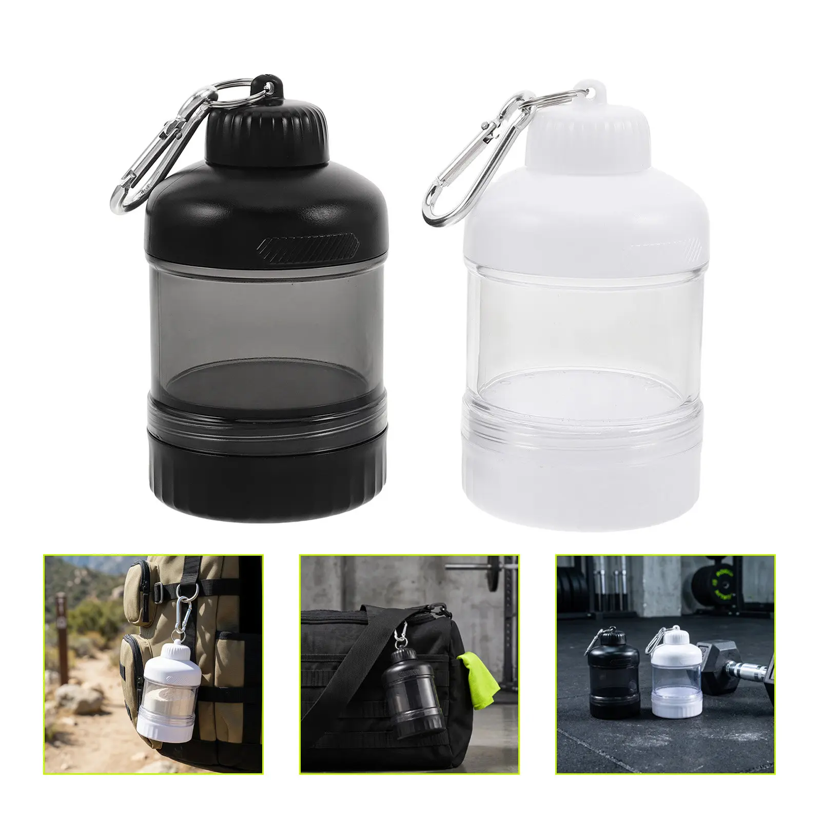 Compact Protein Powder Container Travel Friendly Leak Resistant Design for Gym Home Office Fitness Enthusiasts Pre Workout Post