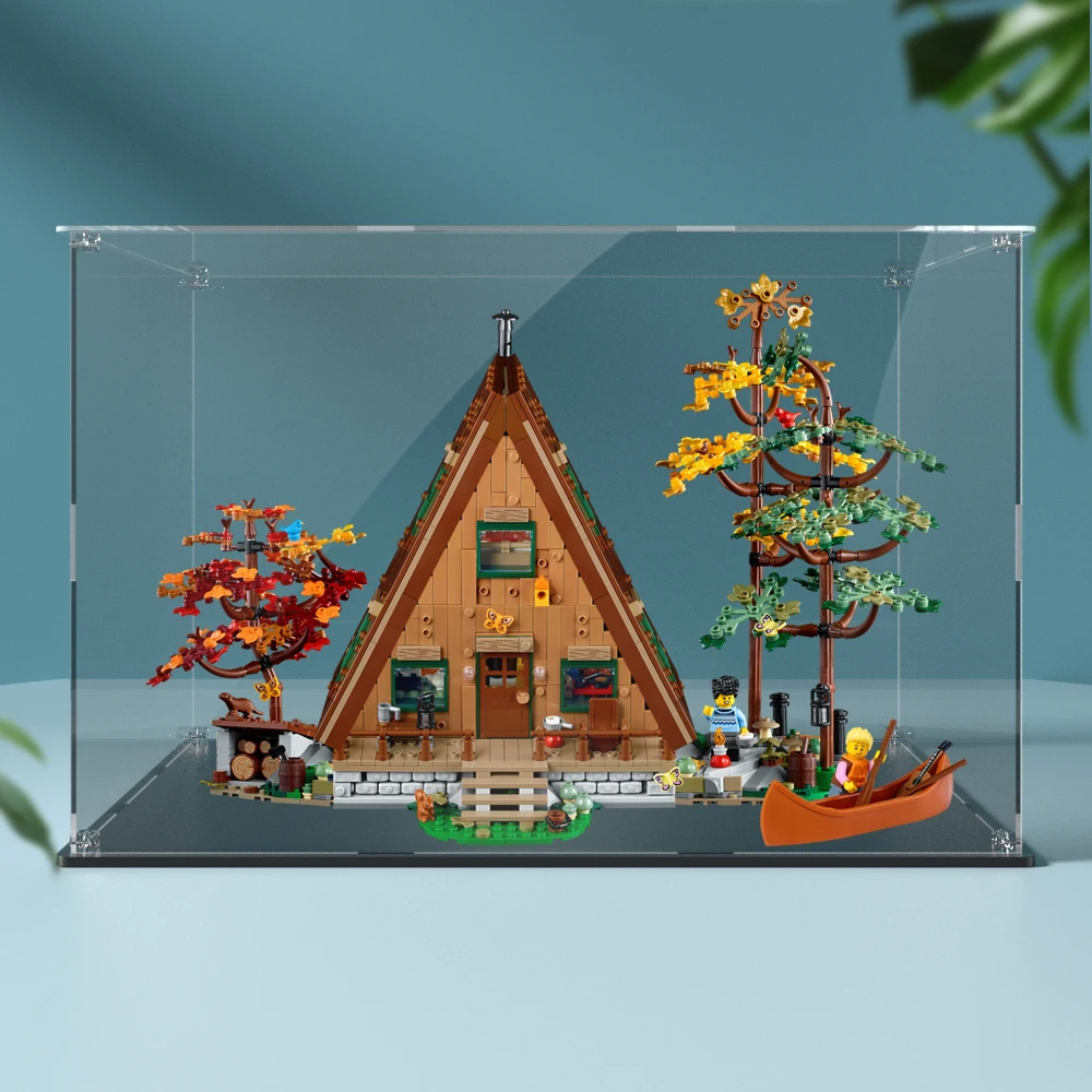 Acrylic Display Box for Lego 21338 A-Frame Cabin Dustproof Clear Display Case (Lego Set not Included）