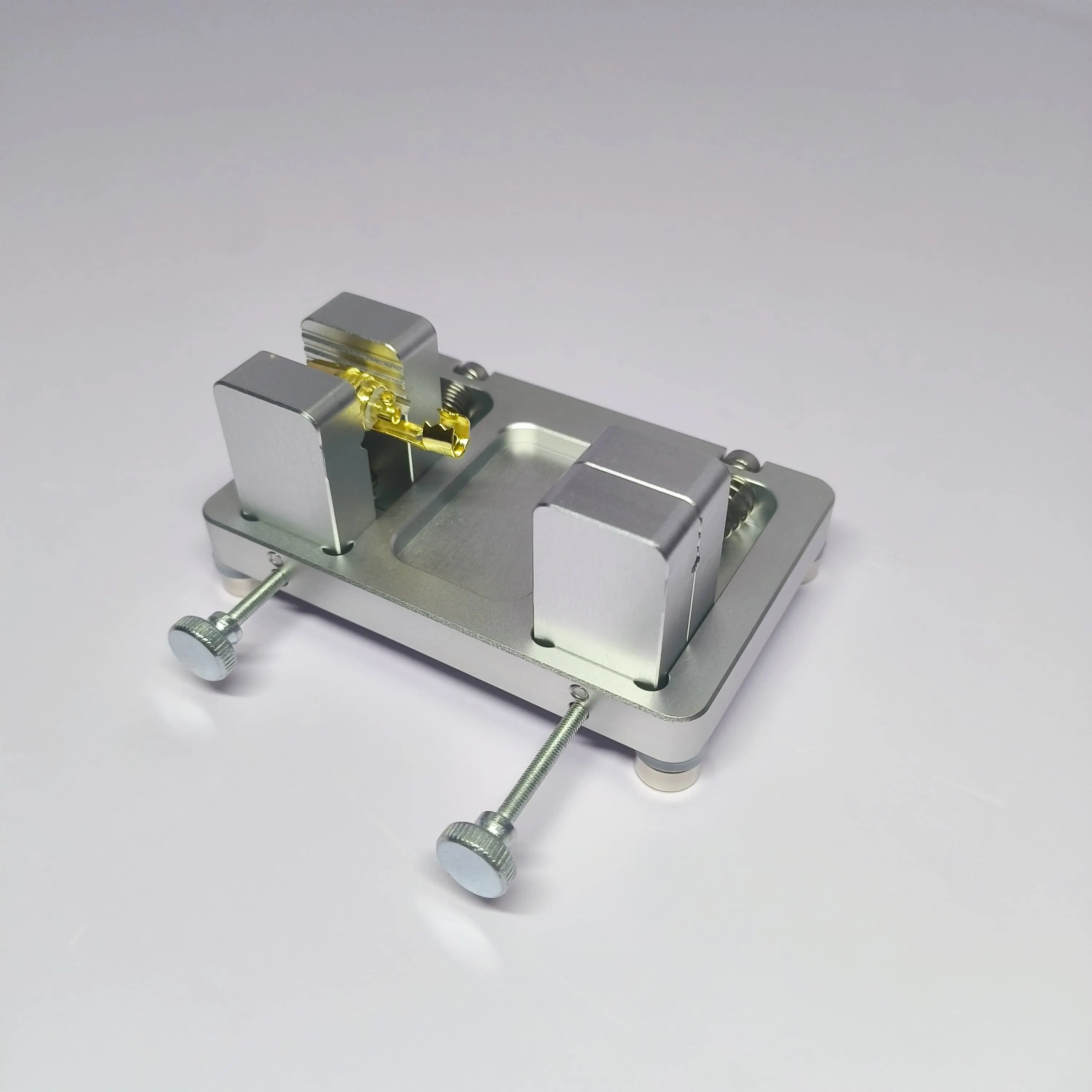 18mm Aluminum Alloy Welding Wire Clamp for PCB Circuit Board Repair Welding Wire Fixing Fixture with Magnetic Base Max Clamping