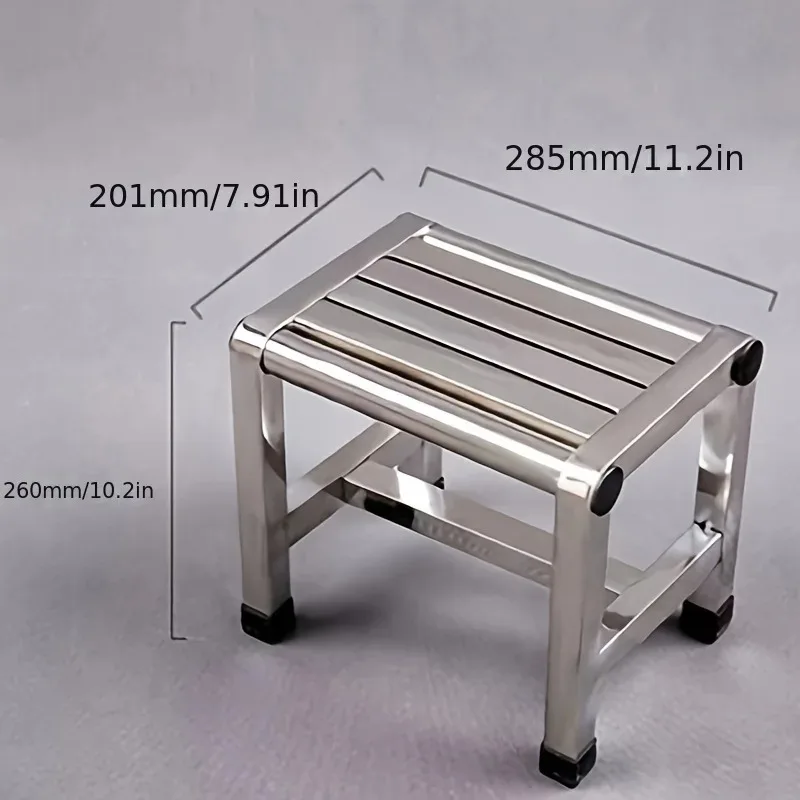 Waterproof anti slip multifunctional stainless steel square camping stool thick durable for indoor outdoor use