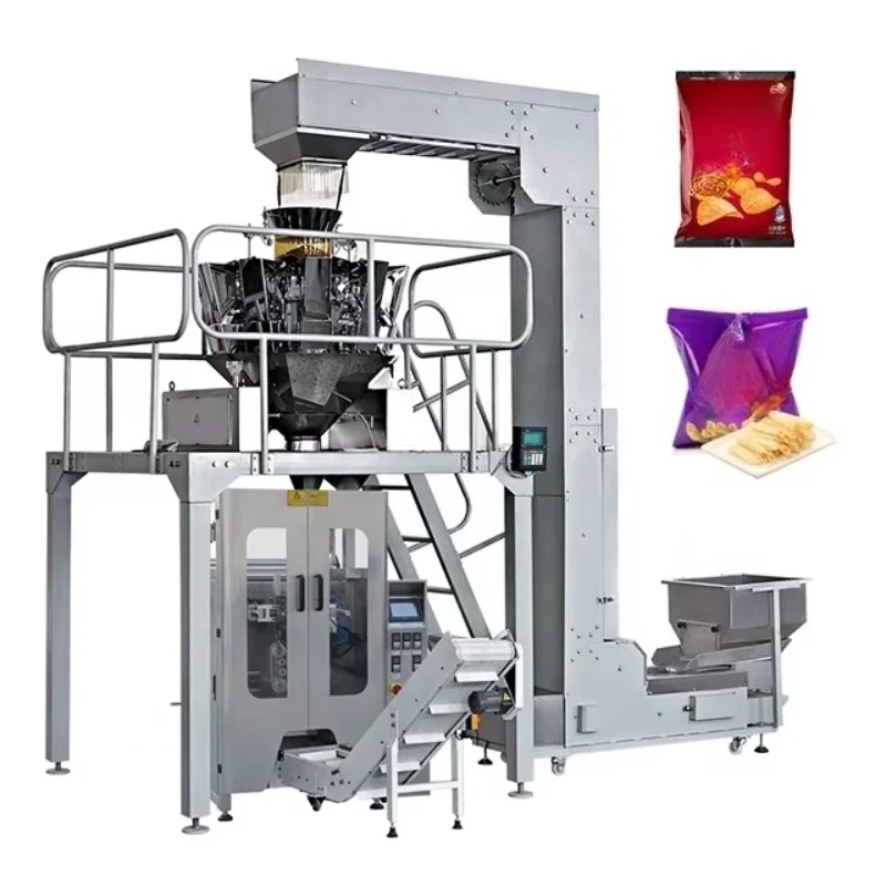 Customized Automatic Dry Snack Food Packaging Machine Industrial Puffed Food Filling Sealing Packing Equipment