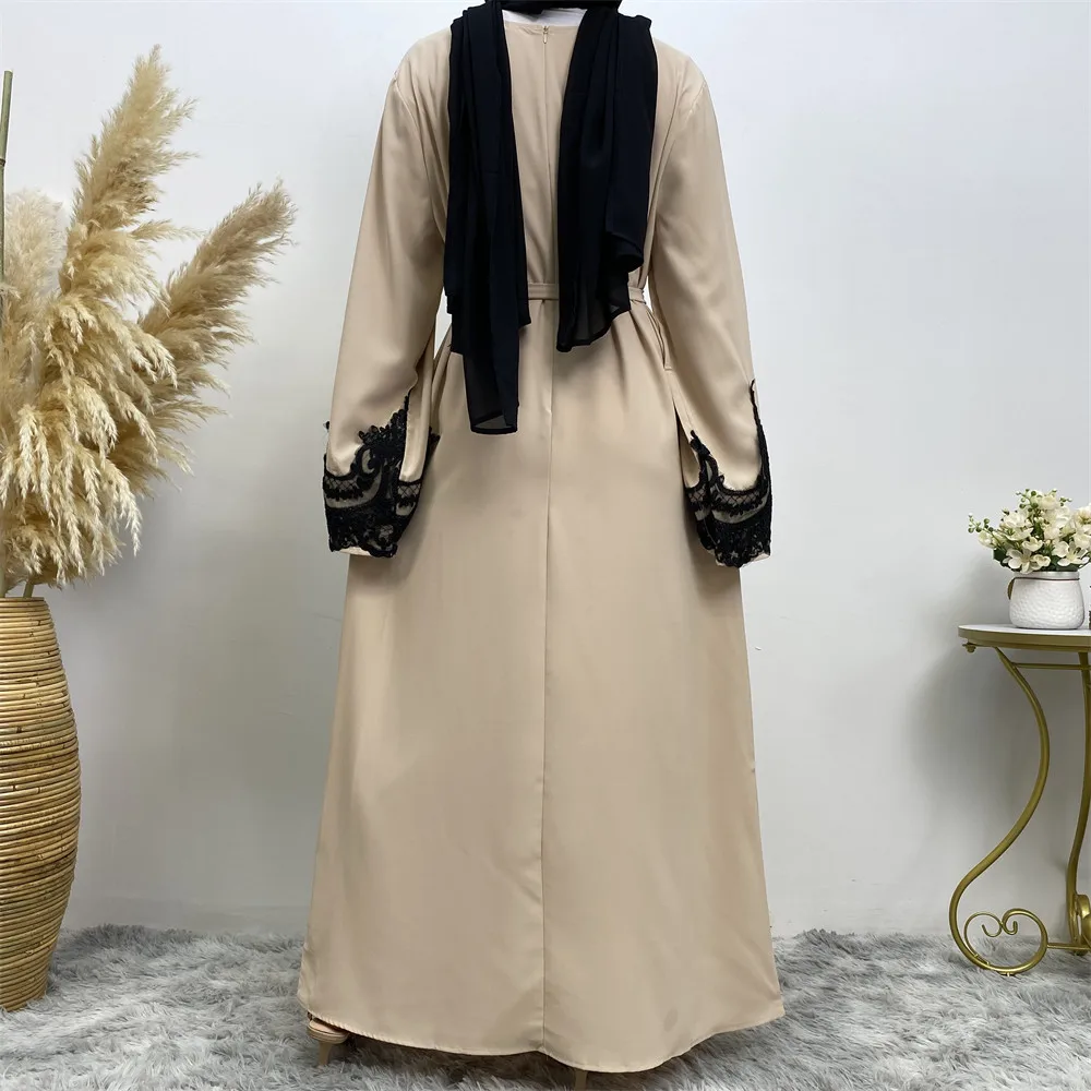 

UNI Lace Abaya Robe Dubai Muslim Dress Kaftans Abayas for Women Caftan Ramadan Turkish Islamic Clothing Robe Femme Musulmane