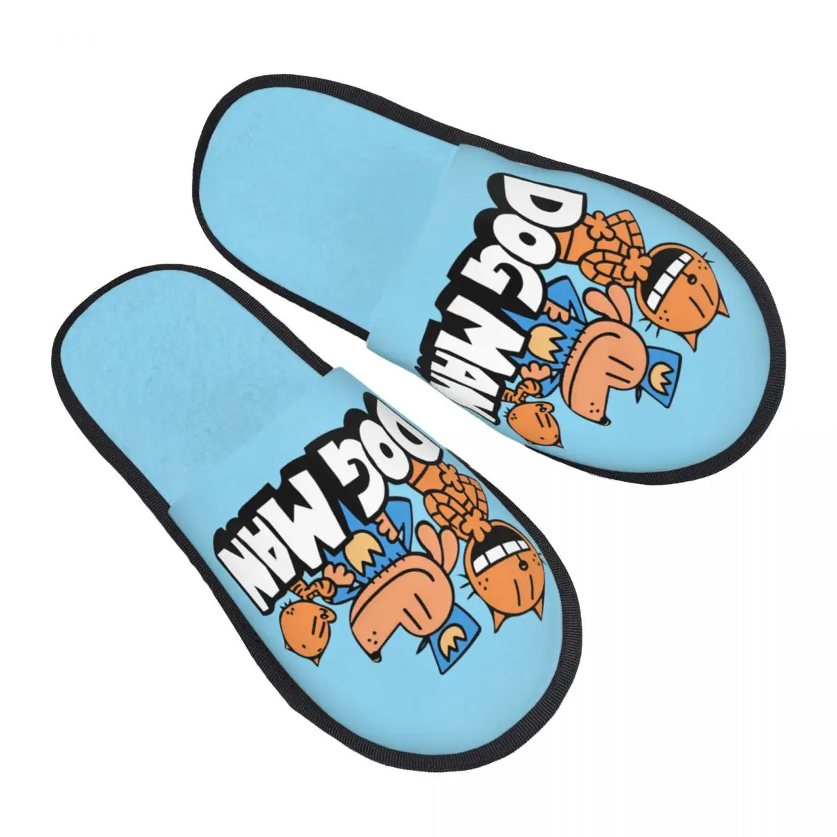 مخصص الكلب رجل و ليل بيتي رغوة الذاكرة النعال النساء دافئ دافئ مضحك شرطي الكلب النعال المنزل العالمي #1