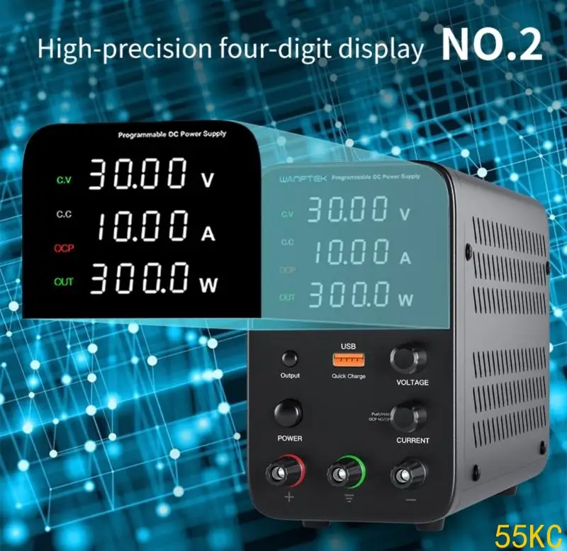 

55KC Adjustable Lab Power Supply 30V/60V/120VPower Sources USB Charging Functionality