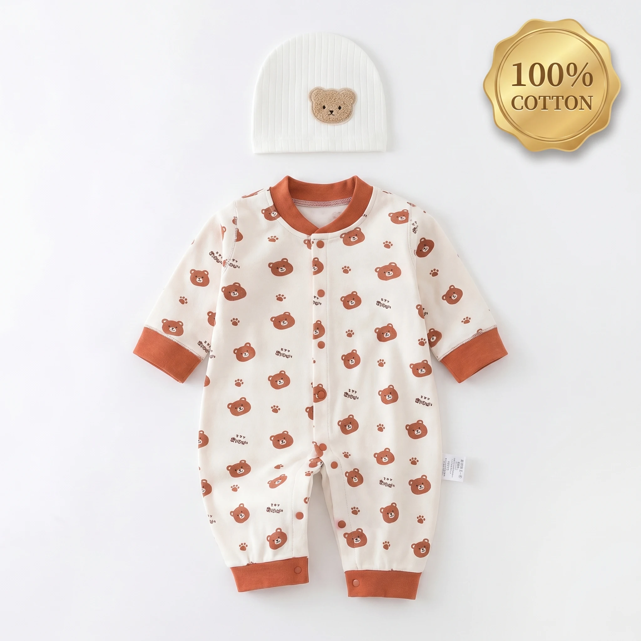 

Baby Romper 100% Cotton All Season Soft Breathable Infant Bodysuit Long Sleeve Onesies for 0-24 Months Boy Girl