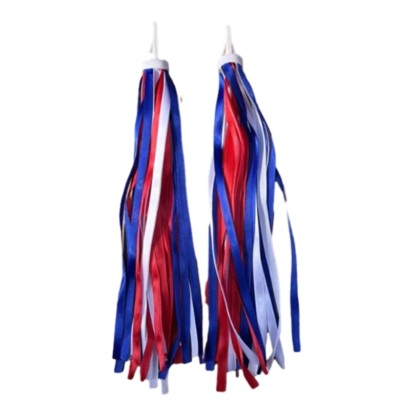 1 Pair Bicycles Ribbon Grips, Bike Streamers Set, Colorful Handlebar Tassels, Scooter Tassels Rainbow for Boys and Girls