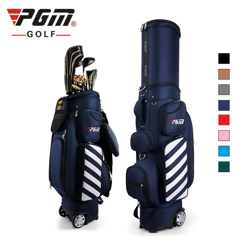 

PGM High-capacity Telescopic Waterproof 6 Plug Golf Travel Bag with Pulley Rain Cover Combination Lock for Men Women