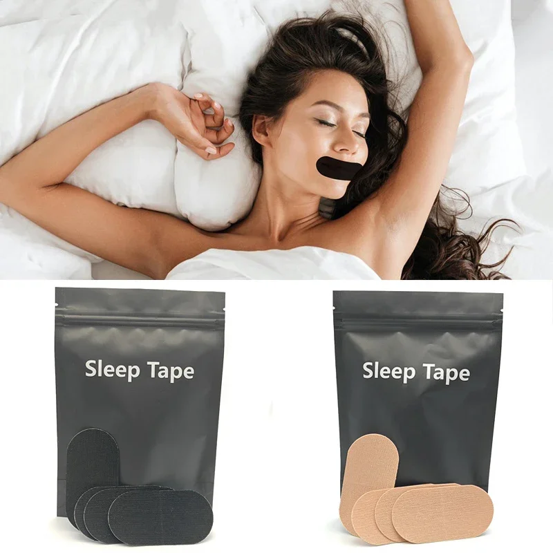 30Pcs/Bag Anti Snoring Mouth Tape Adult Night Sleeping Mouth Breath Improvement Reduce Dry Mouth Promote Nose Breathing Sticker