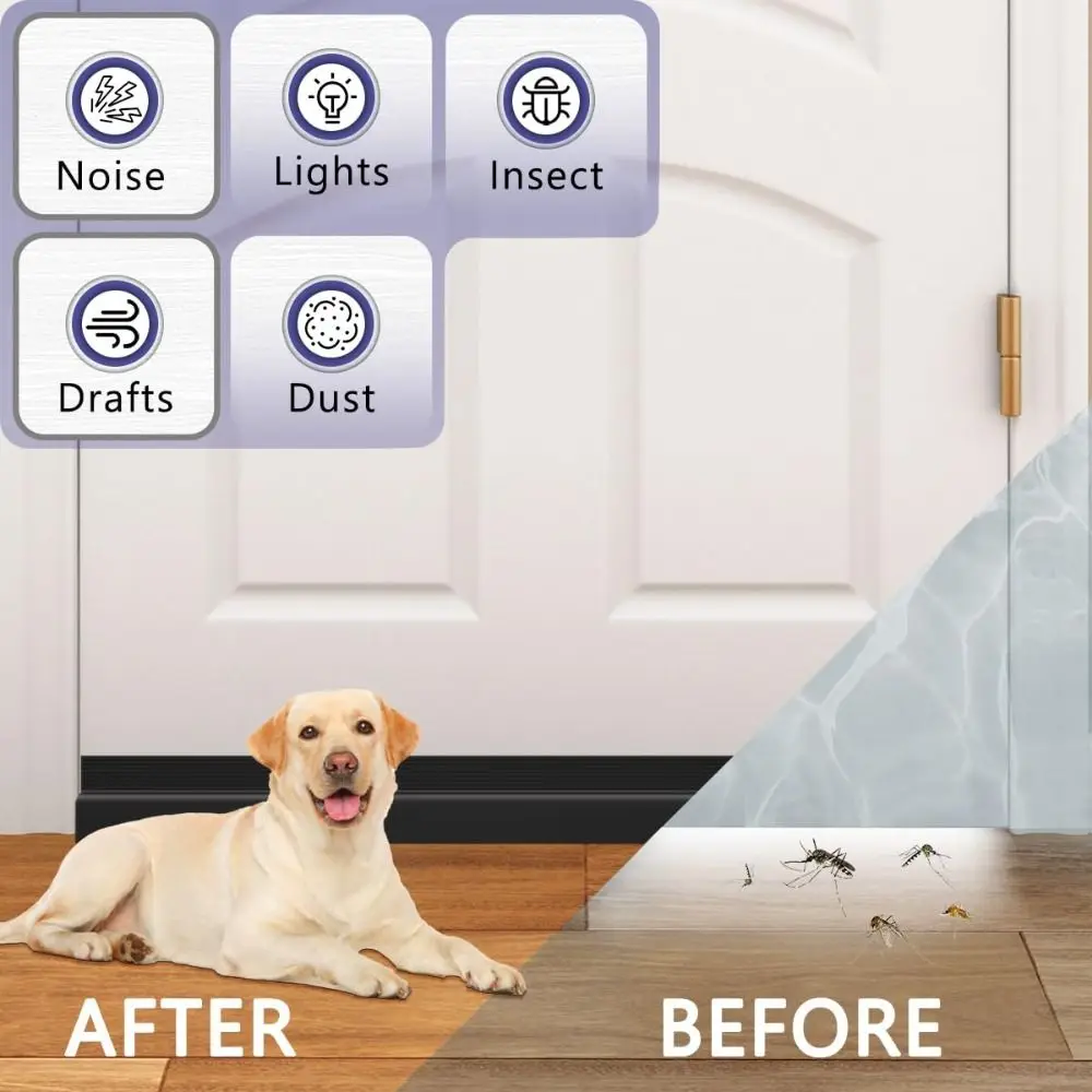 

Brush Strip Sound and Dust Strips Self Adhesive Weather Stripping Door Seal Draft Guard Blocker Sound Insulation Strong Adhesive