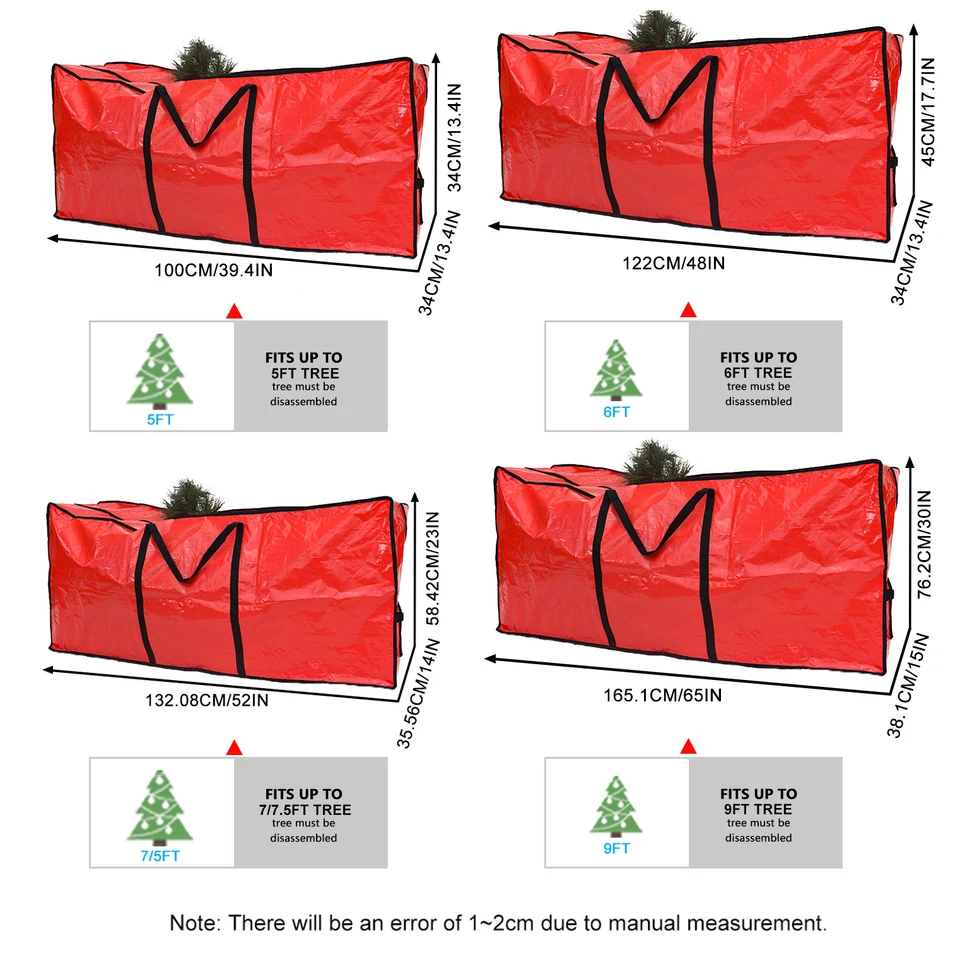 クリスマスツリー収納袋 Fits5 6 7 9 フィート人工木プラスチック防水