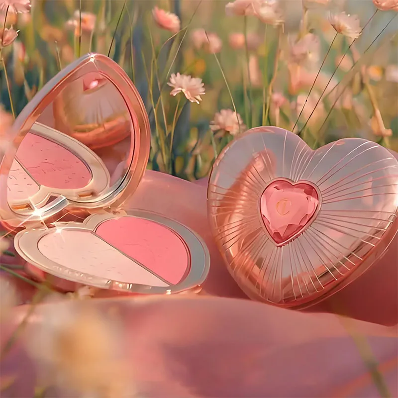 Charlotte Tilbury – nouveau fard à joues de luxe Love Heart, poudre bicolore, rose pêche, longue durée, naturel, facile à appliquer, cosmétiques