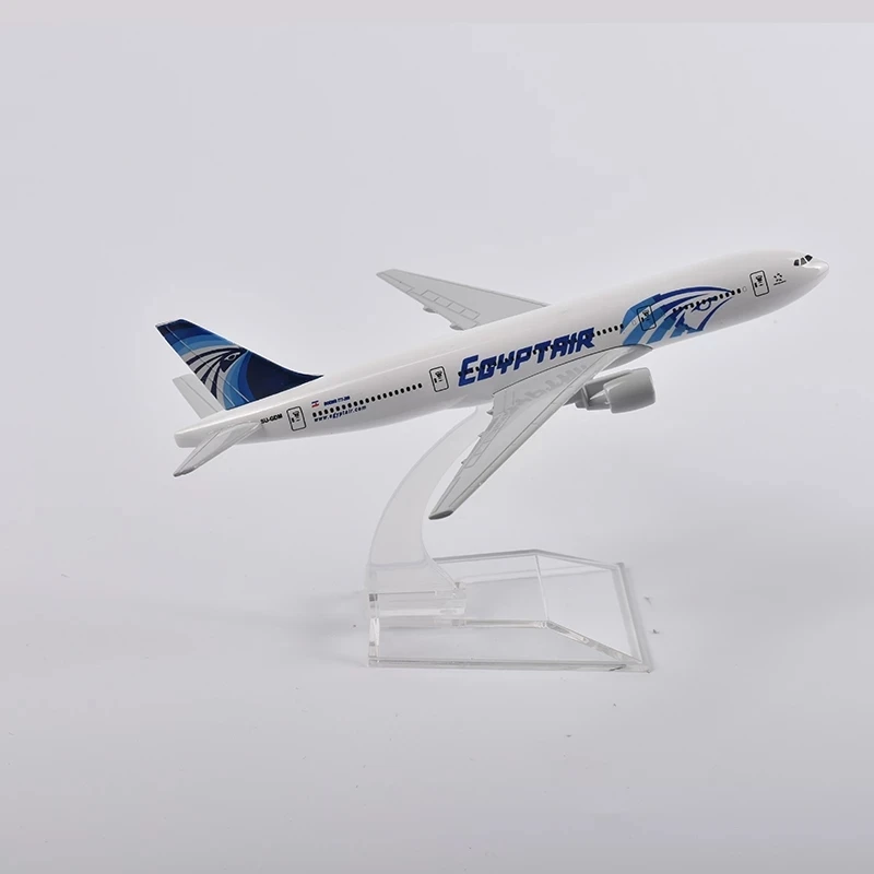 

Модель самолета Egypt Air B777, 16 см, масштаб 1:400, литая под давлением, детская игрушка, авиационный подарок, для демонстрации