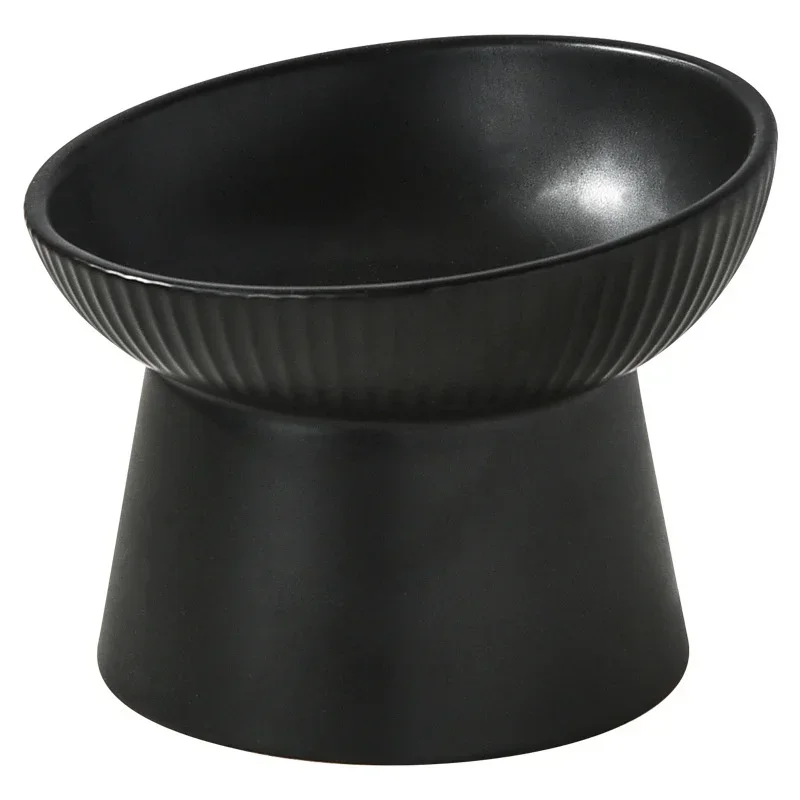 

Black Cats Dog And Feeder New Dish Raised Stand Puppy for Feeding Bowls Colors Food Ceramics Small 15° Cat Tilted