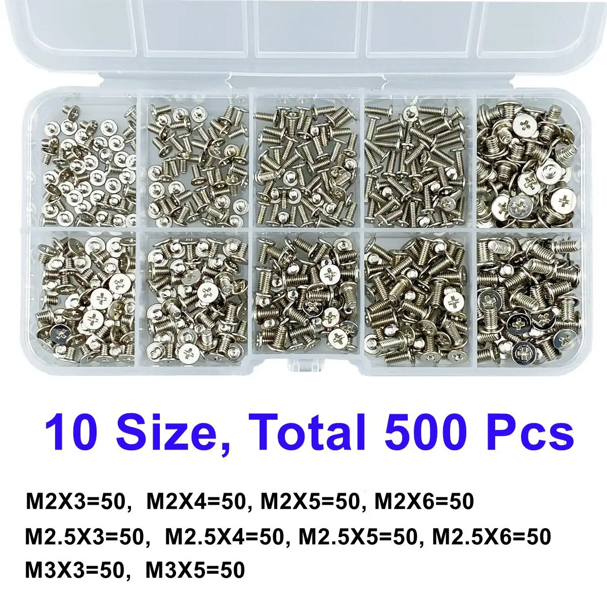 230/500/900 Stuks Laptop NoteBook Computer Schroef Bolt M2 M2.5 M3 Phillips Cross Ultra Dunne Platte Wafer hoofd Mix Assortiment Kit