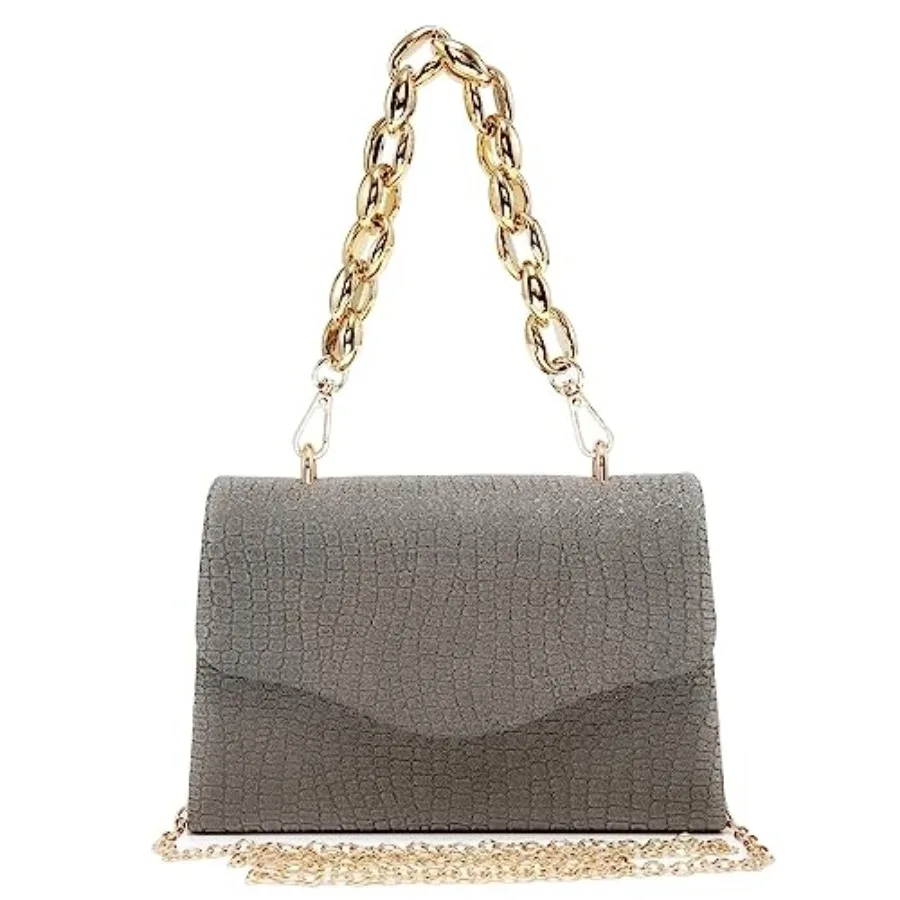 

Women Sparkling Glitter Evening Handbag Top Handle Clutch Purse for Wedding Party Prom Cocktail Bridal