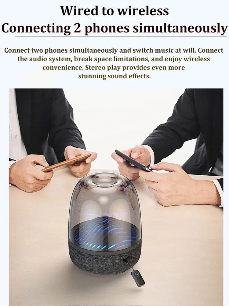 2 in 1 Bluetooth 5.2 Transmitter Receiver 3.5MM AUX aptX Adaptive LL HD Wireless Adapter Connect Two Bluetooth Headset Phone New