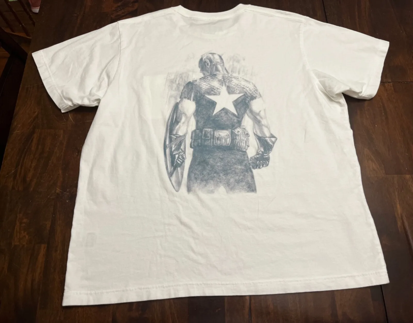 Marvel Captain America Short Sleeve White T-Shirt Summer Men Women Print Cotton Round Neck Tee Vintage Y2K Casual Streetwear