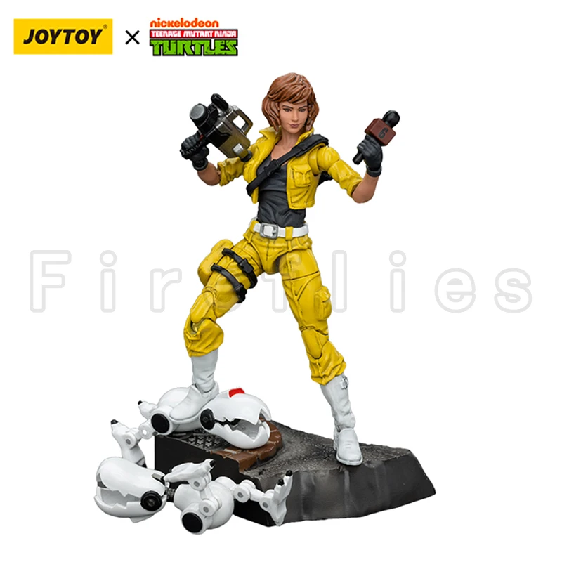 [Pra-order] 1/18 JOYTOY Action Figure kura-kura Splinter April O'Neil Anime Model mainan