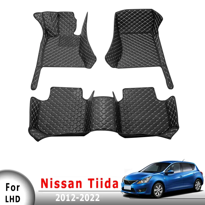 For Nissan Tiida 2024 2023 2022 2021 2020 2019 2018 2017 2016 2015 2014 2013 2012 Car Floor Mats Cover Interior Accessories Rugs