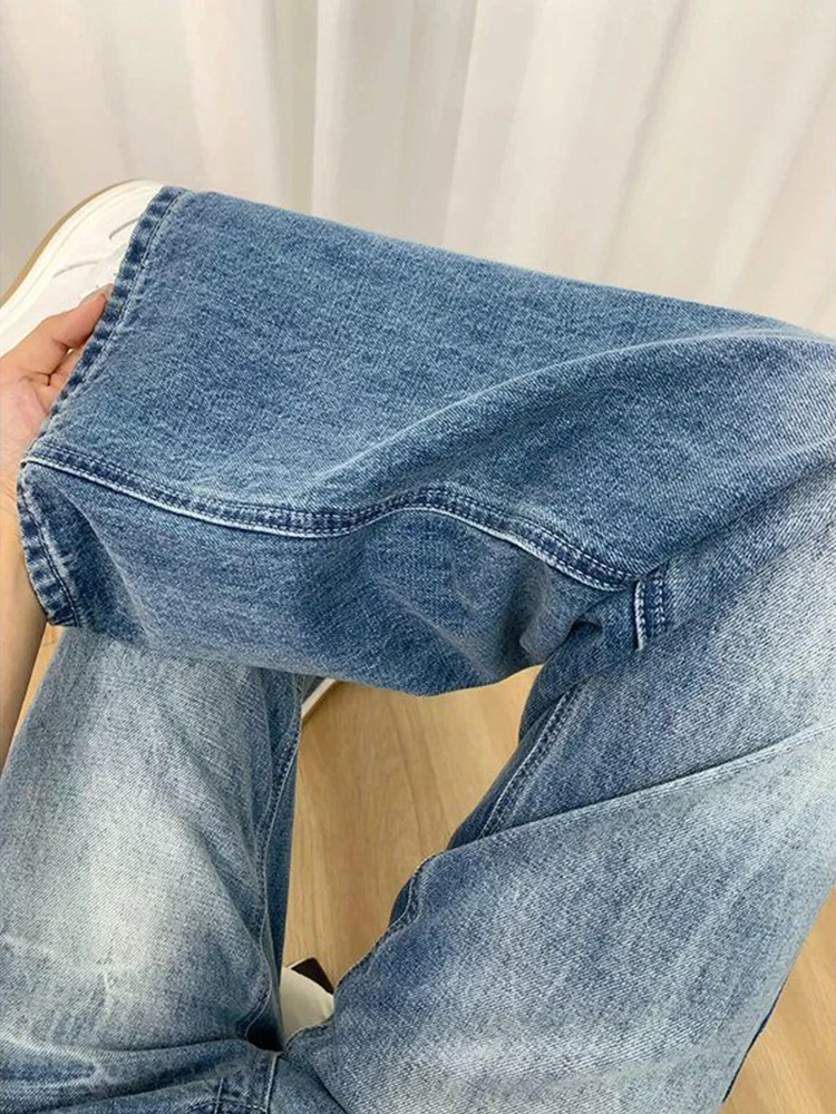 بنطلون جينز نسائي واسع شتوي نحيل نحيف قابل للتمدد مريح من نسيج القطن الناعم أنثى الدنيم موضة أساسية بسيطة