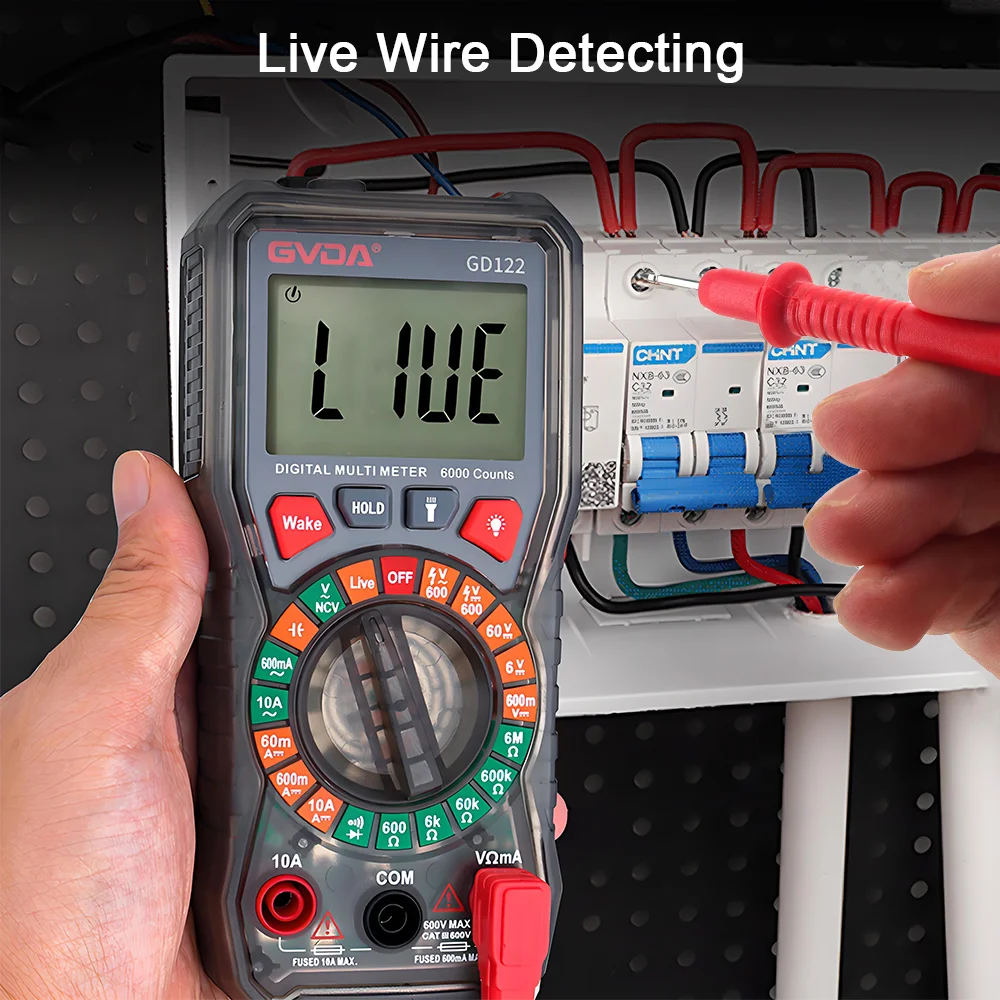 Imagem -04 - Gvda-multímetro Digital com Display Backlight Medidor de Resistência ac dc Voltage Tester Profissional Multi-meter