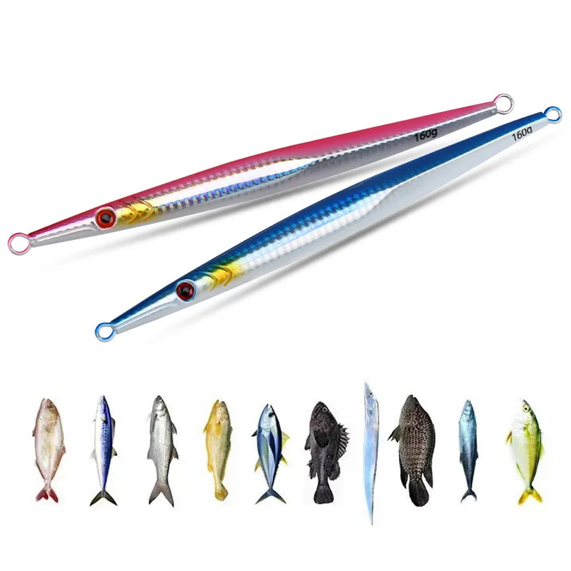 

Long Blade Fishing Jig 60g80g Speed Sinking Pesca Vertical Shore Cast Spoon Metal Jigging Fishing Artificial Bait Lure Angler
