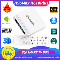 H96 Max H618 Plus Smart TV Box Android 14.0 Allwinner H618 4GB 128GB HDR 8K Wifi6 BT5.4 Voice Assistant Media Player 8K HD New