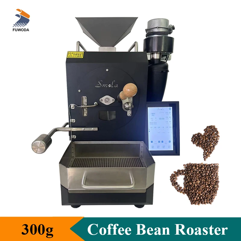 

Electric Coffee Roaster 300G Cocoa Bean Roasting Machine 220V Hot Air Drum Coffee Roaster With Cooler Commercial or Home Use