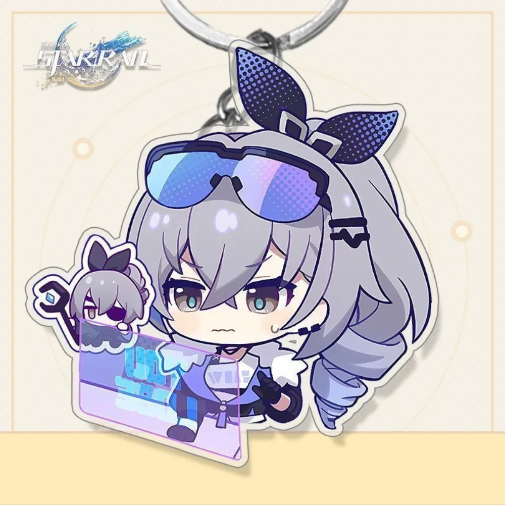 Honkai: llavero Merch de juego Star Rail, lobo plateado, estilo Chibi, mochila, decoración de llaves, colgante, regalo coleccionable para fanáticos del juego