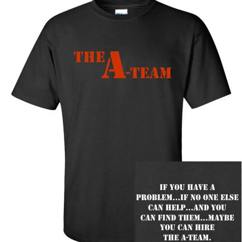 

The A Team Men'S T Shirt Black New Funny Vintage Logo Retro Classic 80'S