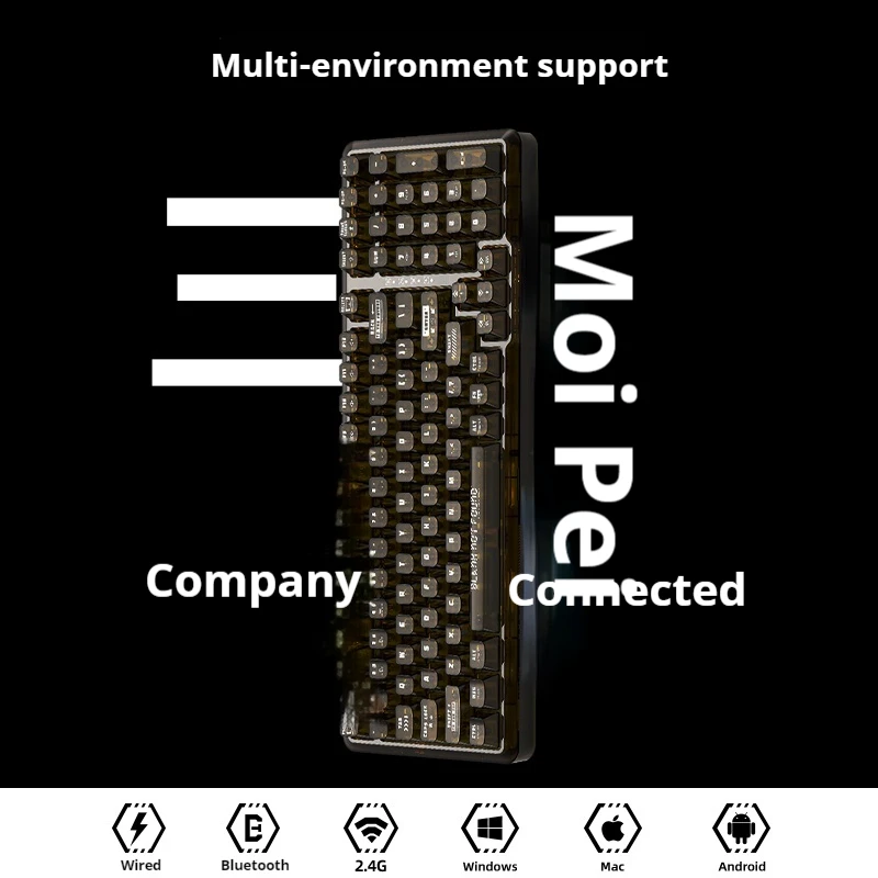 T99 Mechanical Keyboard Rgb Saturn Custom Axis Wireless Bluetooth Three-Mode Gasket Structure Hot-Swappable Mechanical Keyboard