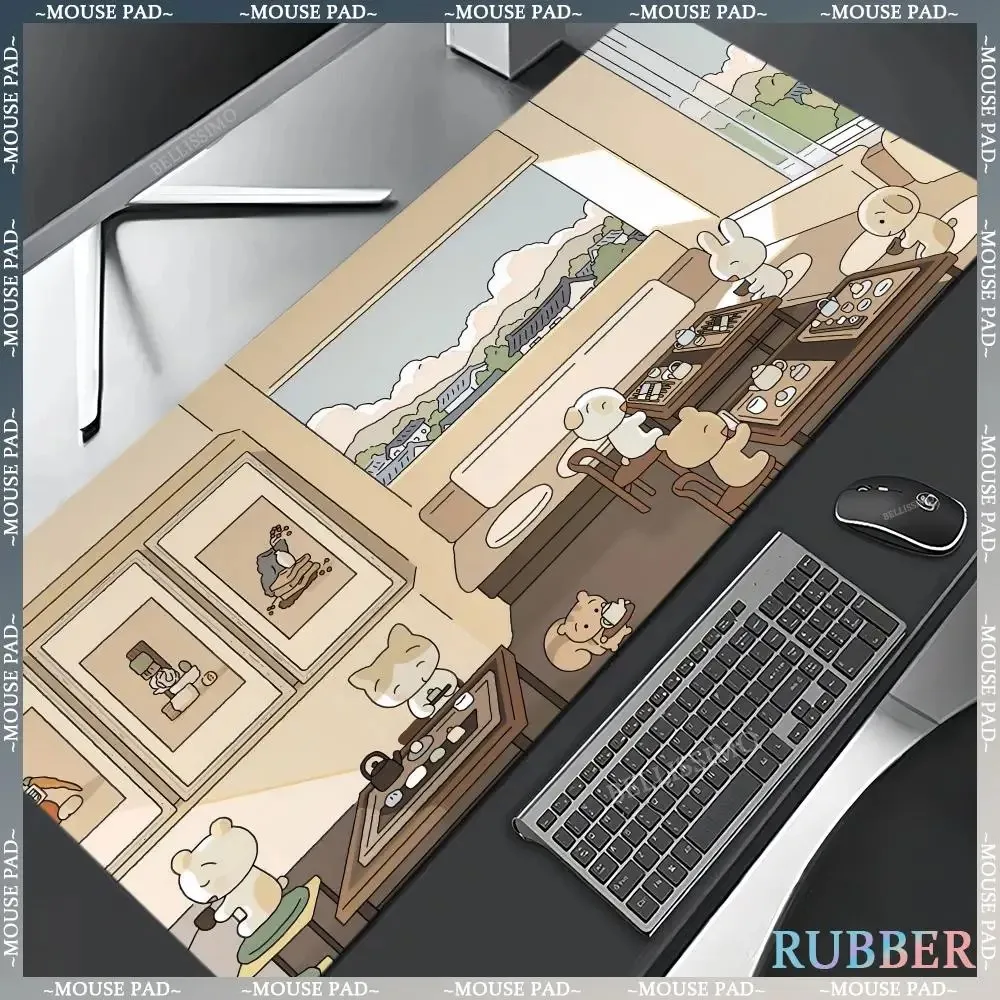 

Cute cartoon large game keyboard mouse pad computer game tablet mousepad extended mouse pad kitten puppy game rubber mouse pads