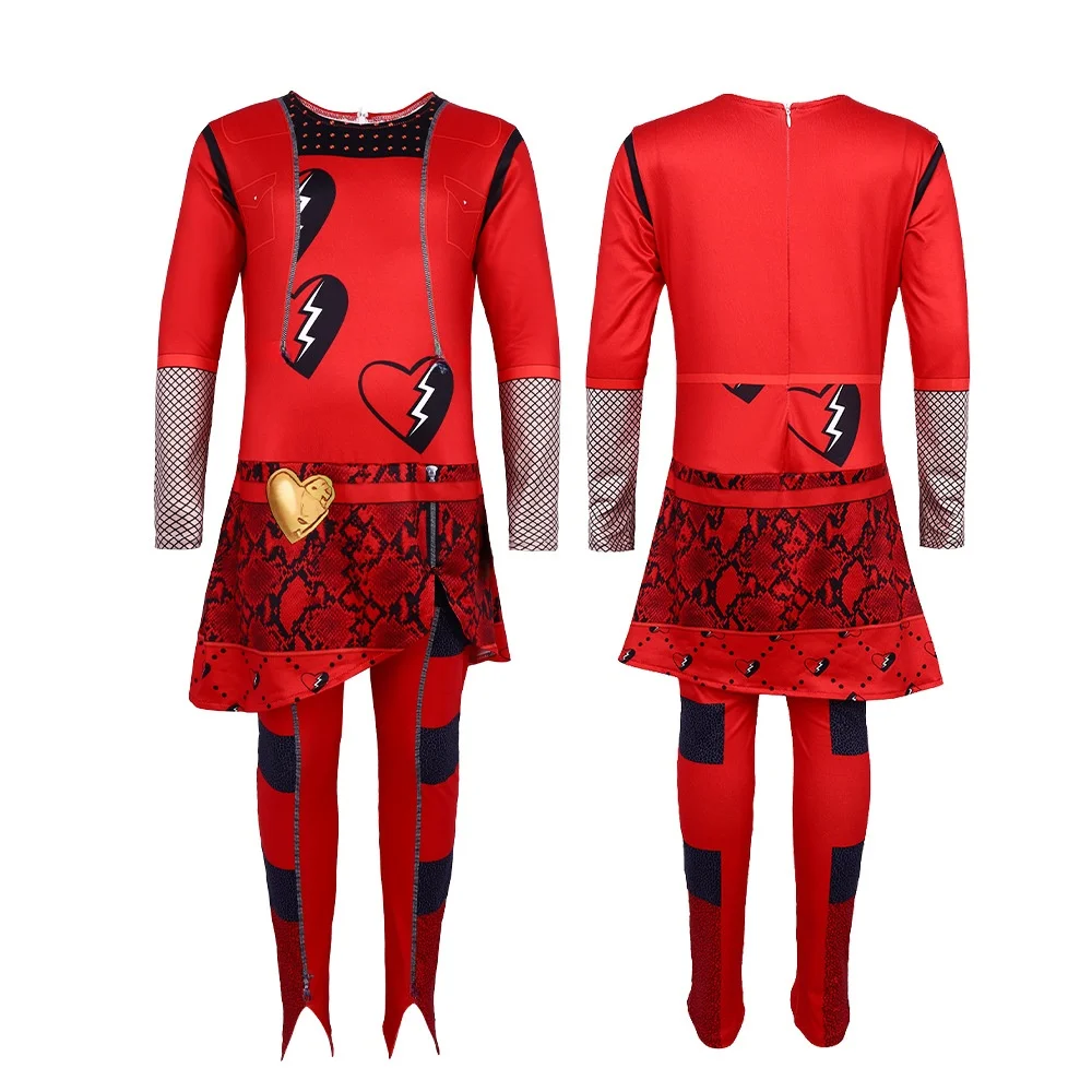 Discendenti 4 pezzi tuta loween costume cosplay performance sul palco abbigliamento etnico da donna collezione estate 2025